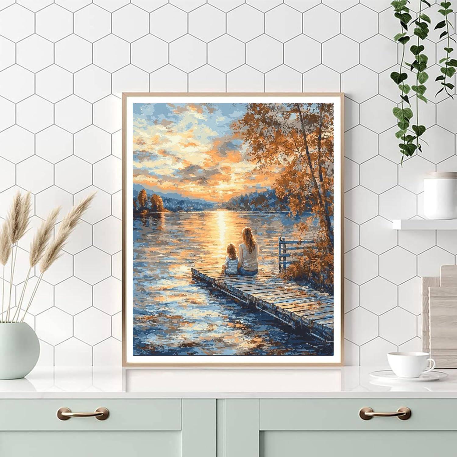 Cherished Memories By The Lake DIY Paint By Numbers