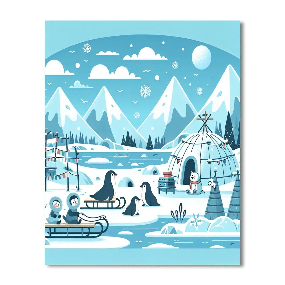 Polar Explorer Camp Paint By Number