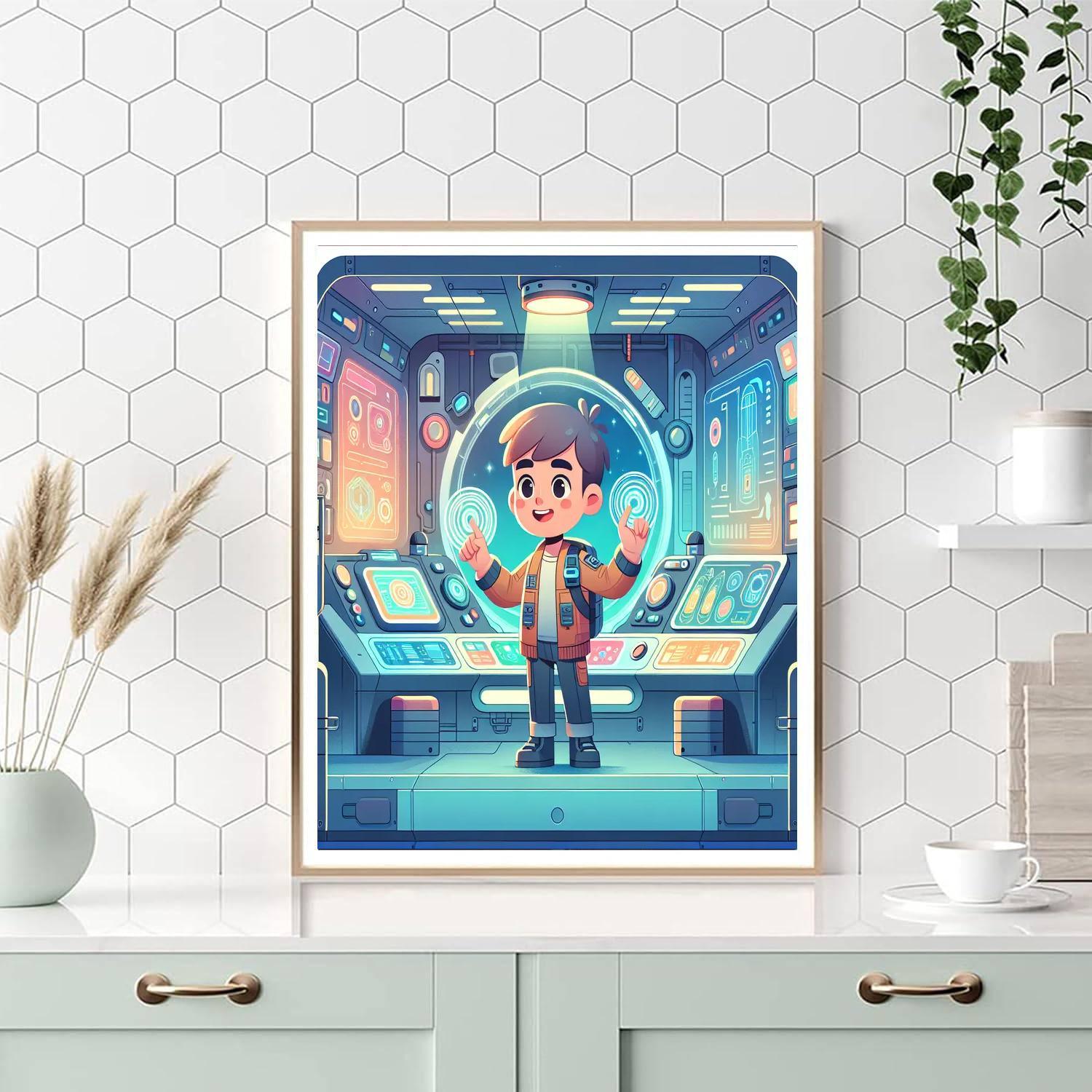 Futuristic Space Base Paint By Number