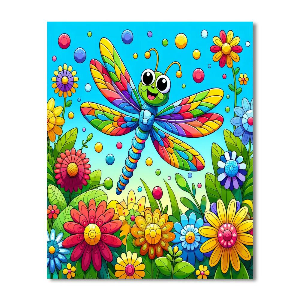 Excited Dragonfly Paint By Numbers Kits