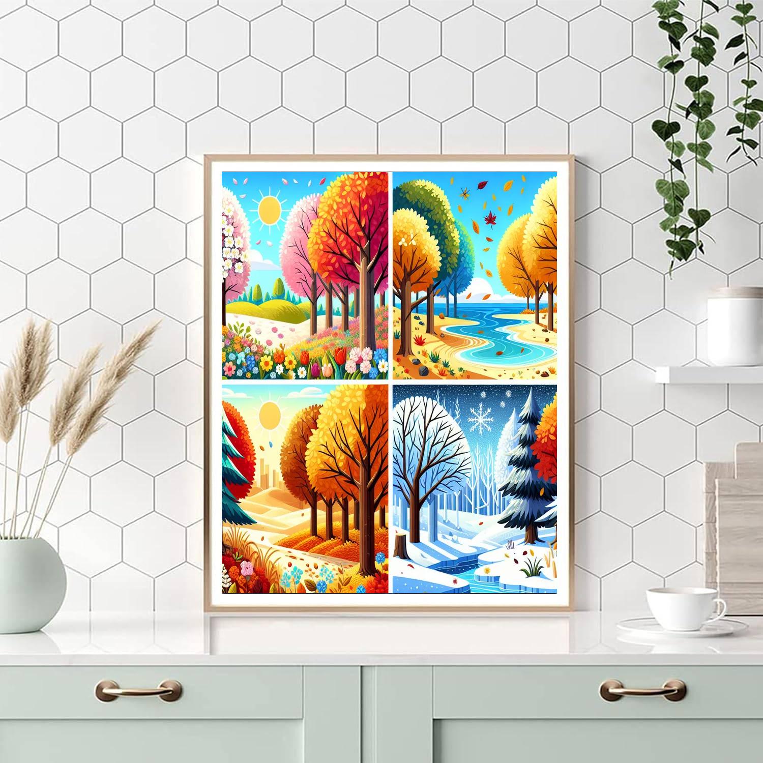 Artistic Journey Through Seasons Paint By Color