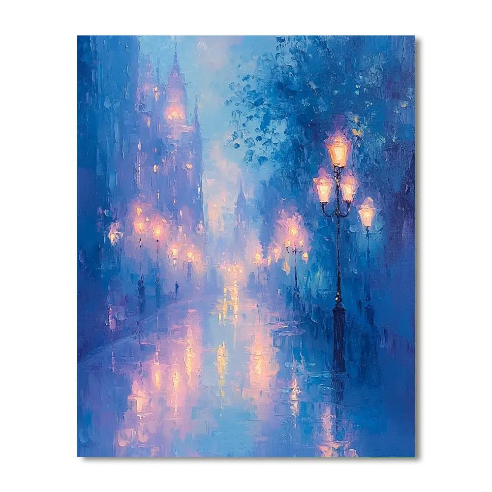 Edgar Degas Inspired Twilight Ballet's Reflections  Painting Number Kit