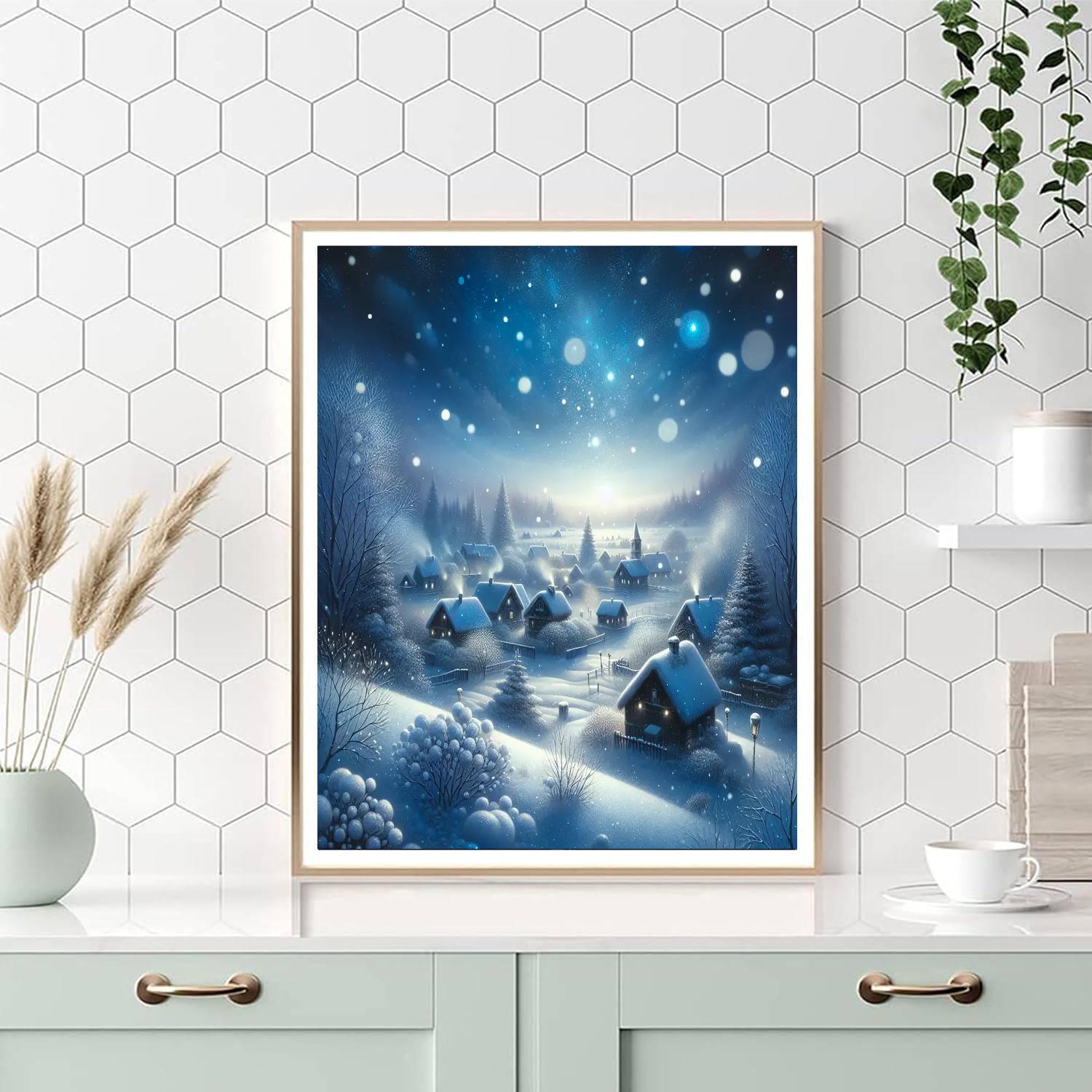 Winter's Eve Splendor Paint By Numbers Art