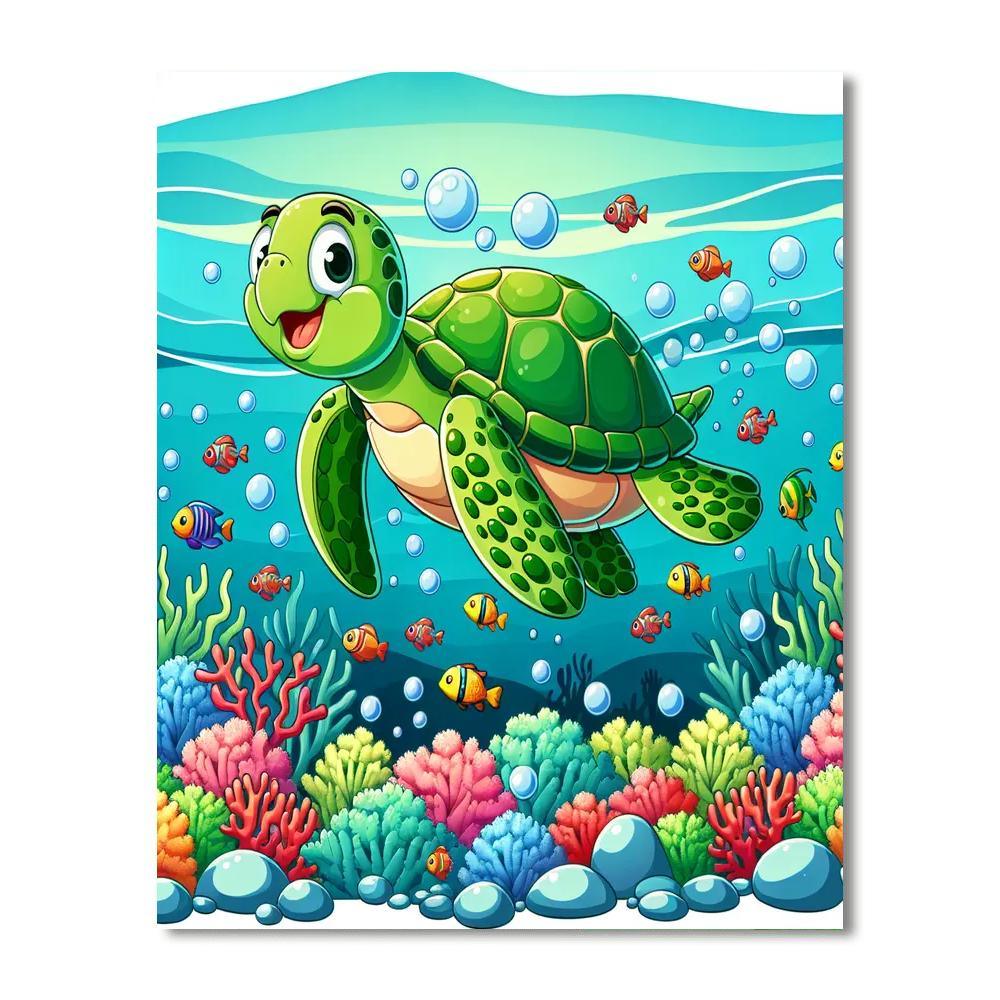 Bubbling Ocean Expedition Painting Number Kit