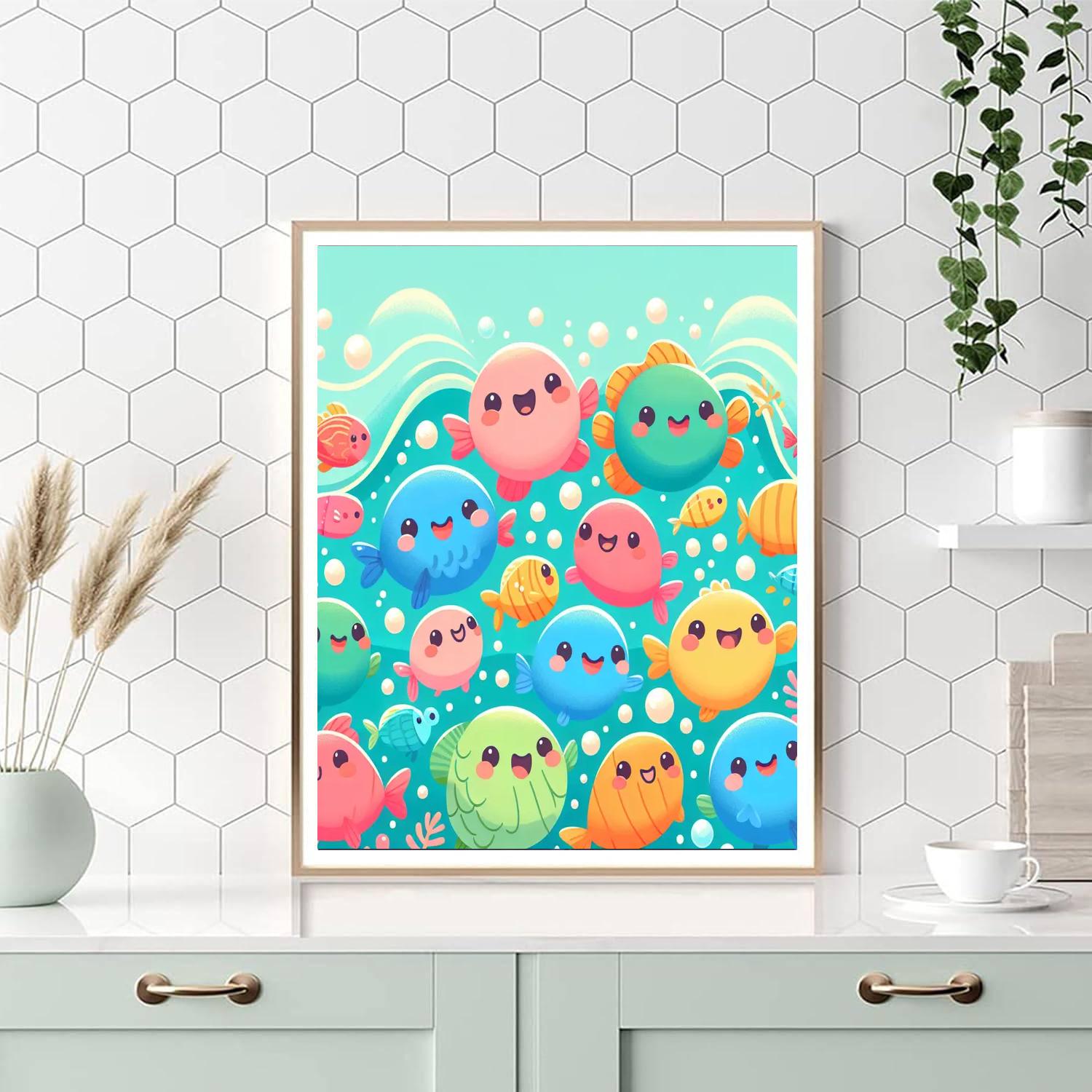 Happy Little Fish Paint By Color