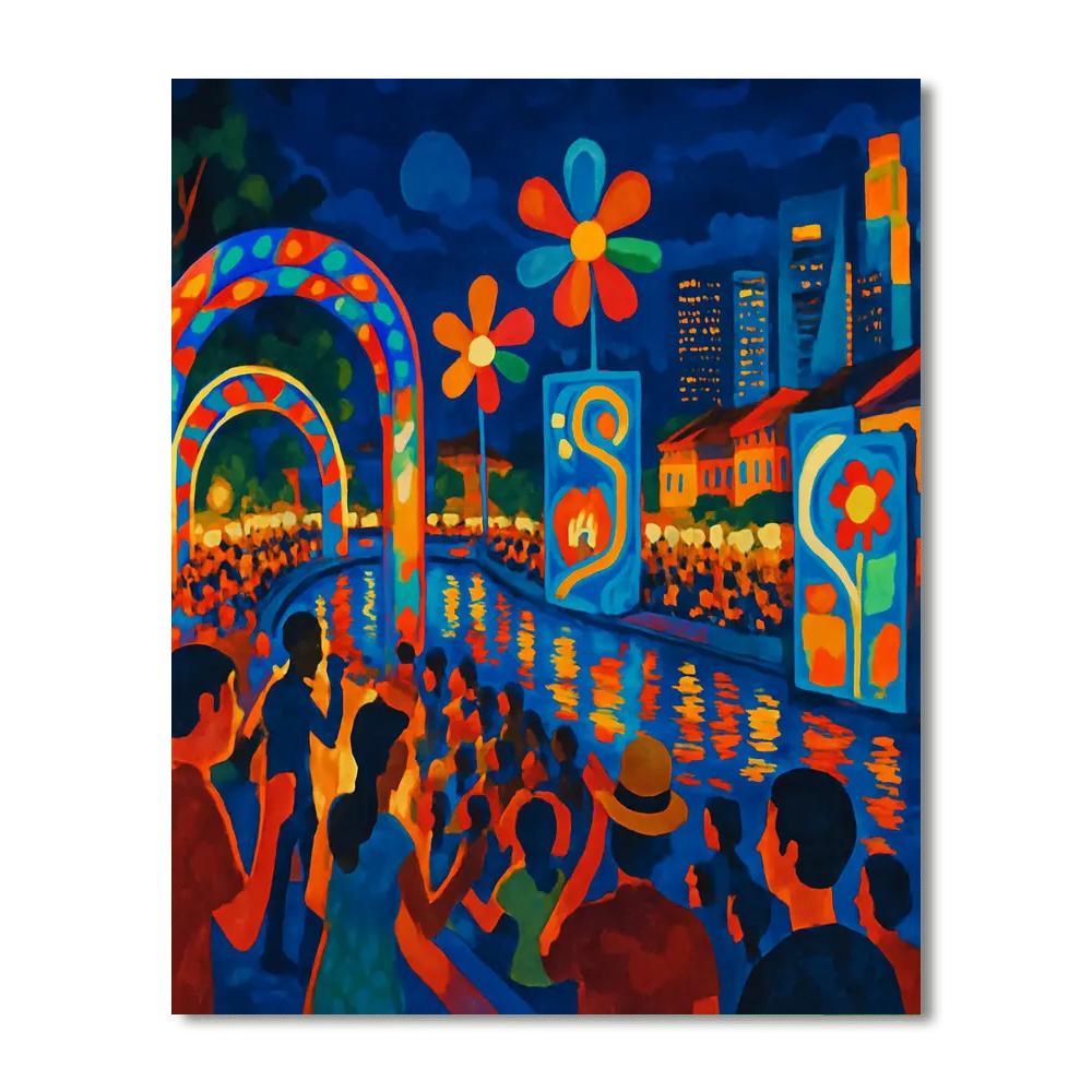 Singapore River Festival - Singapore Painting Number Kit