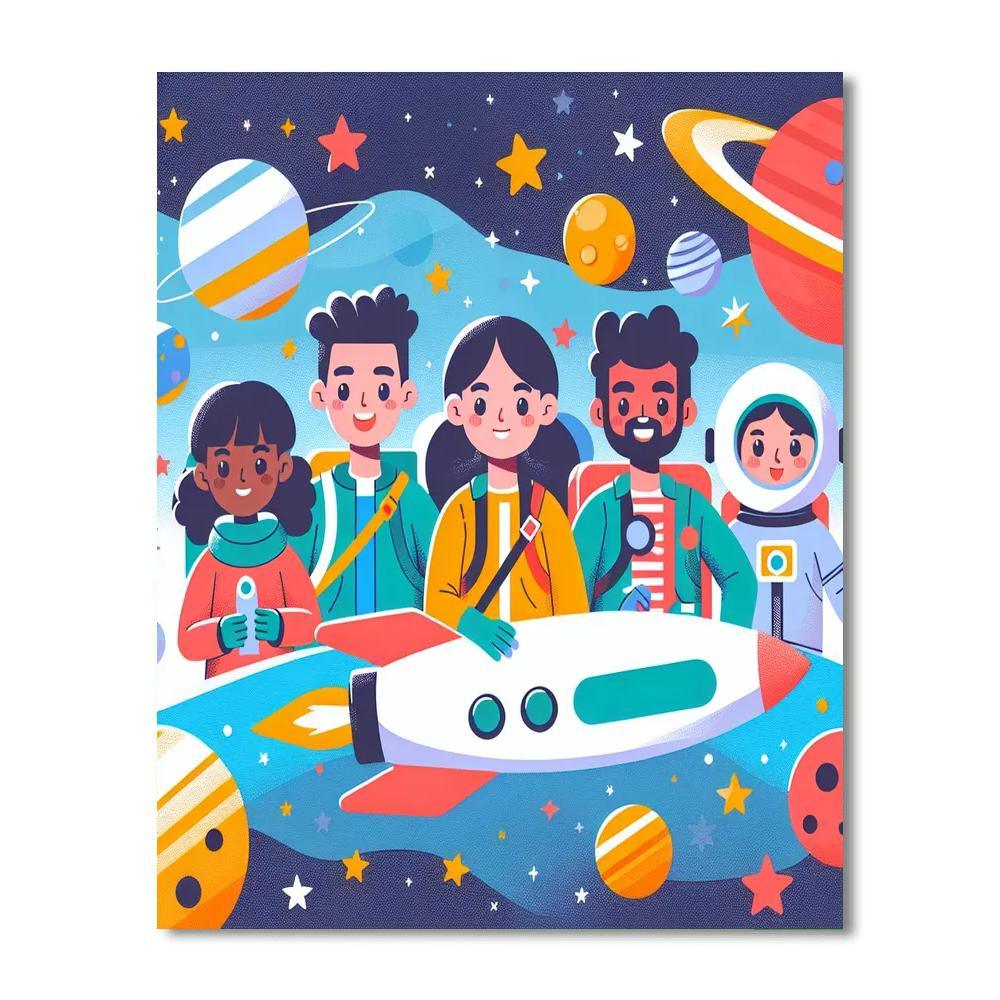 Cosmic Adventure Team Painting By Numbers Kit