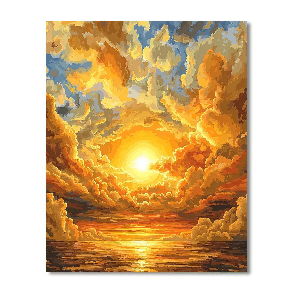 Leonardo Da Vinci Inspired Luminous Horizon  Paint By Numbers