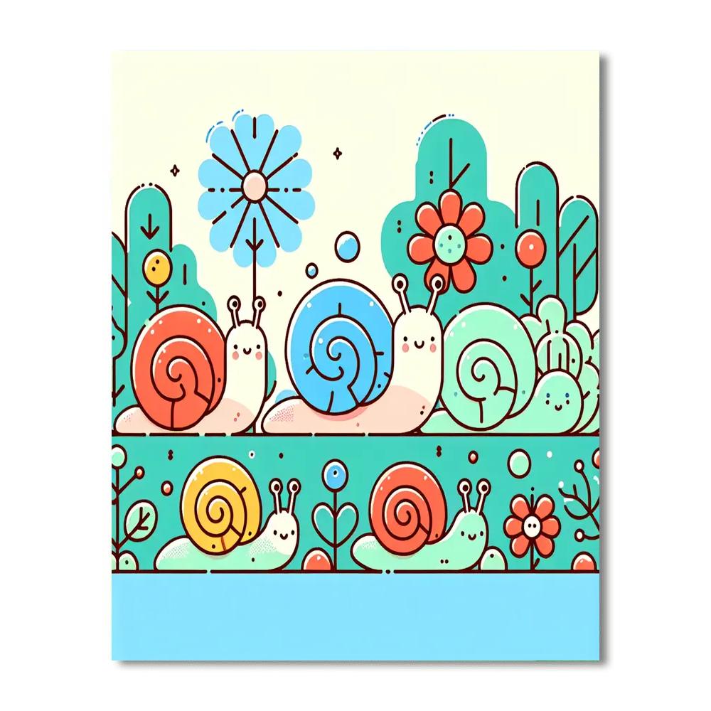 Garden Snail Safari Number Painting