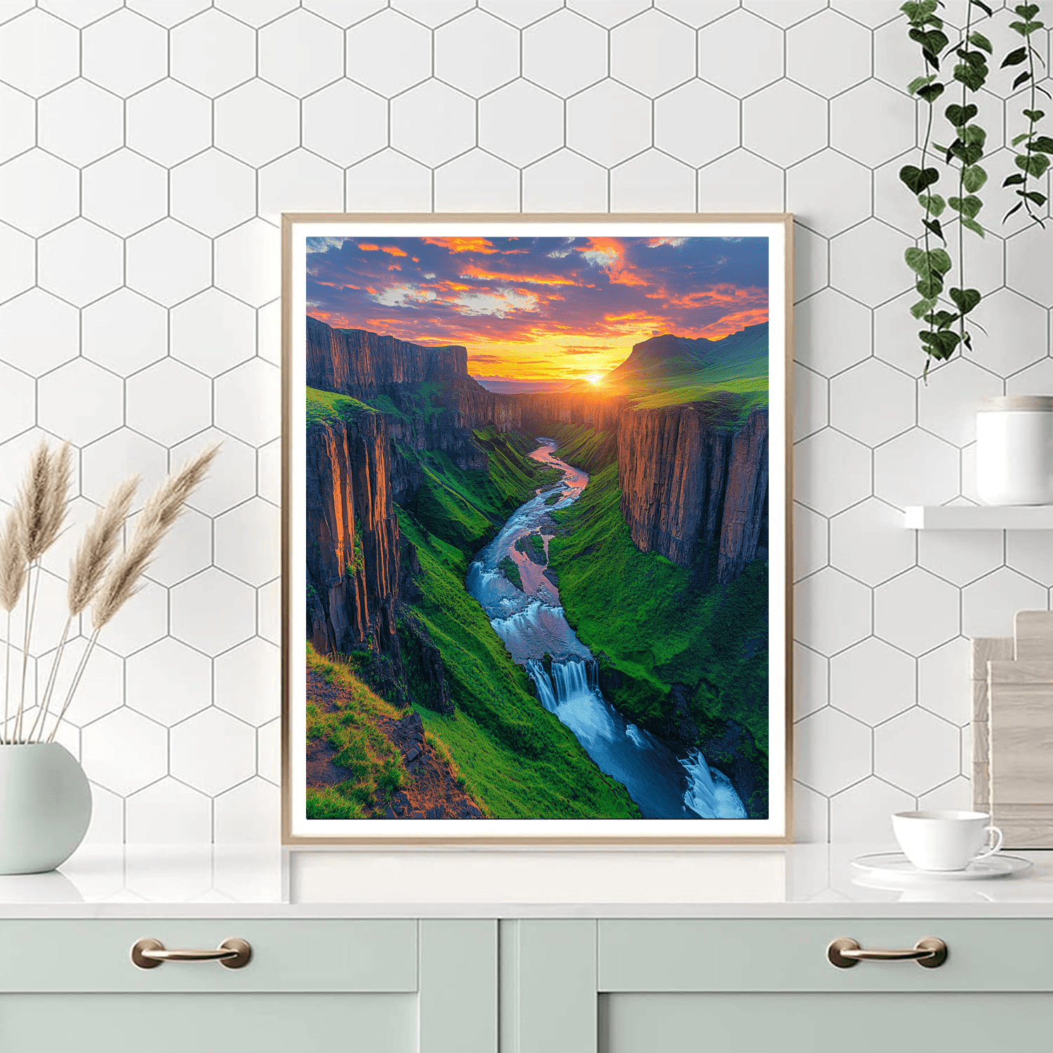 Fjaðrárgljúfur Canyon - Iceland DIY Paint By Numbers