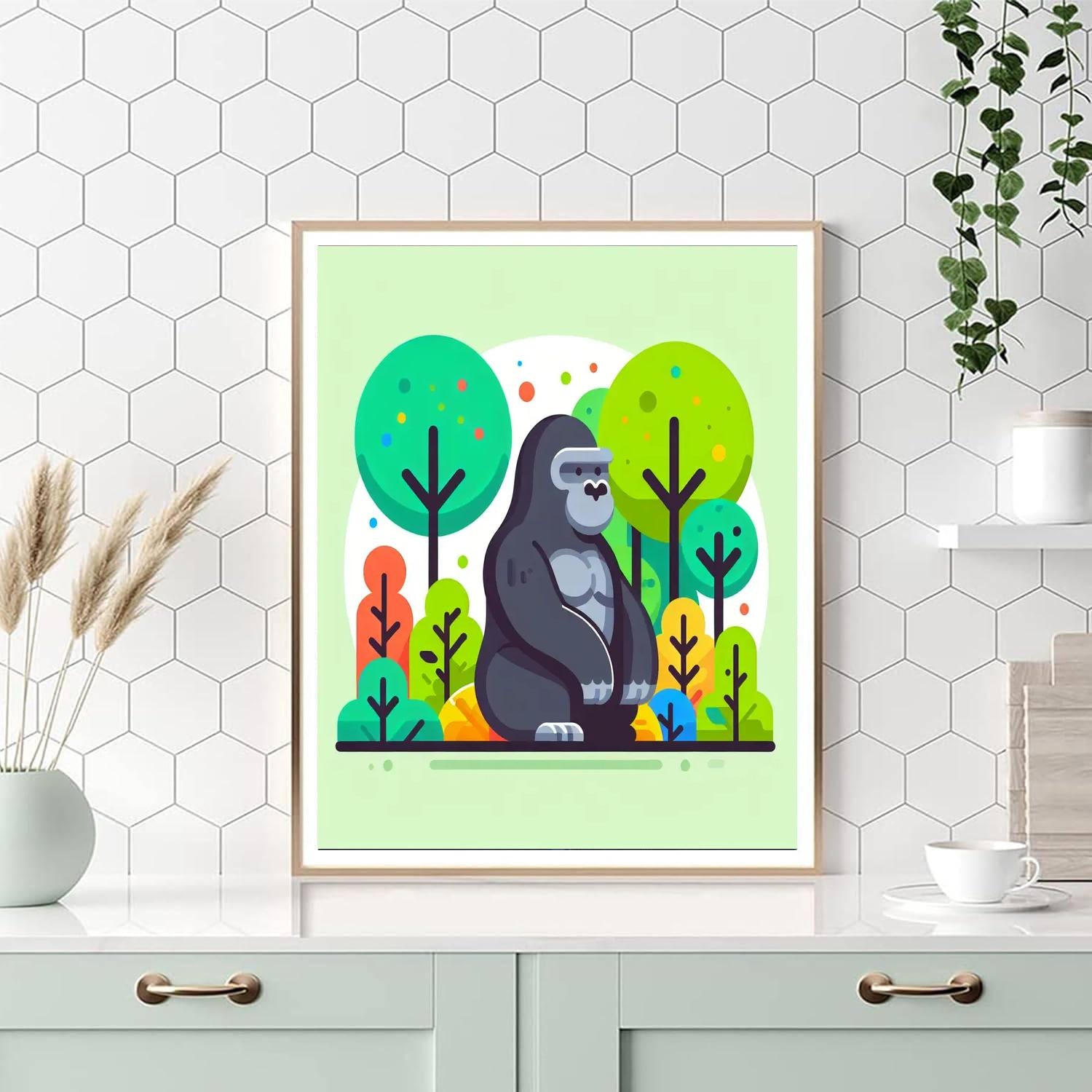 Gentle Giant Gorilla Paint By Numbers Art