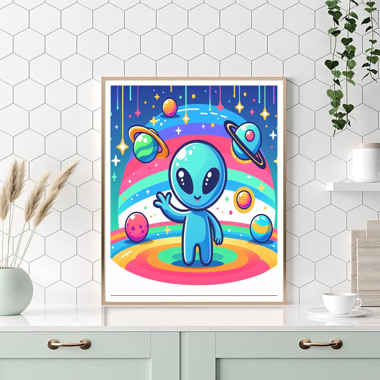 Galaxy Alien Friends Paint By Numbers Kits