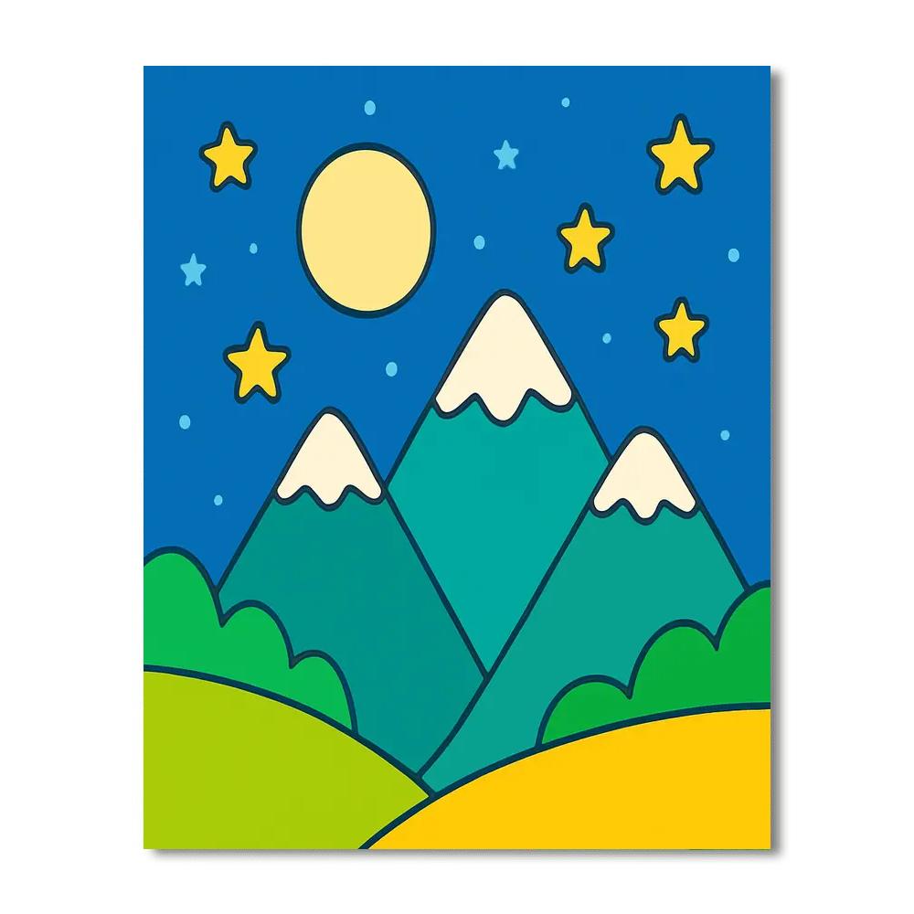 Moonlit Mountains Painting By Numbers Kit