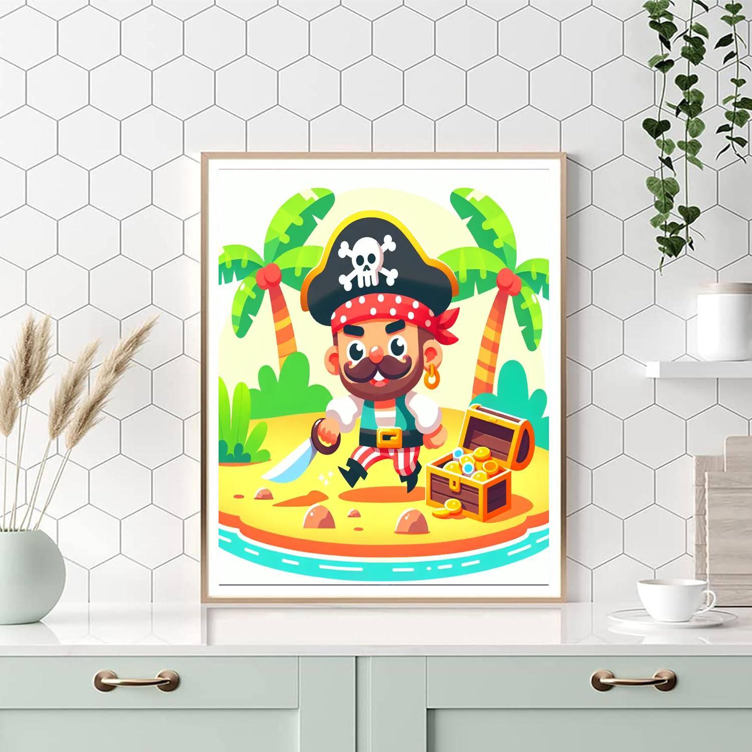 Treasure Island Pirate Adventure Paint By Numbers Art