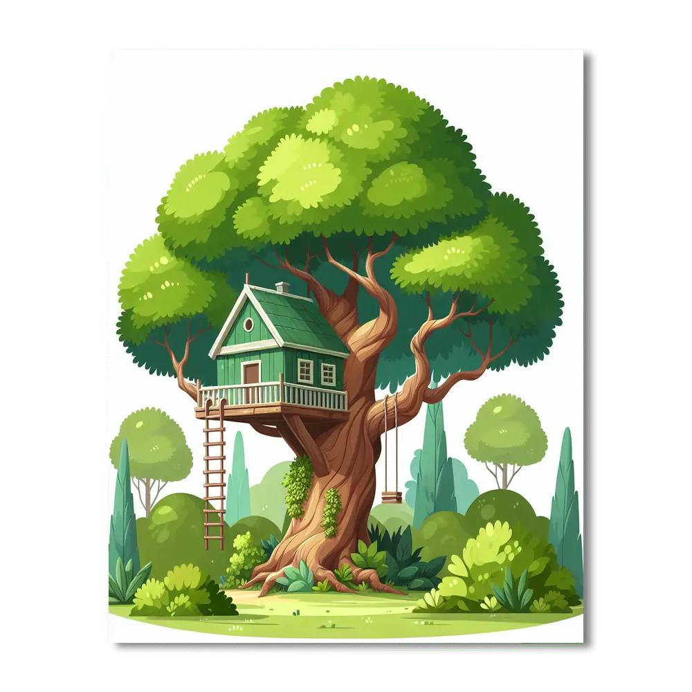 Treehouse Hideaway Paint By Color