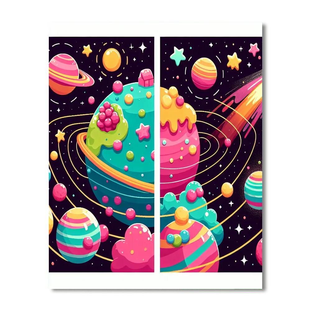 Cosmic Candy World Paint By Numbers