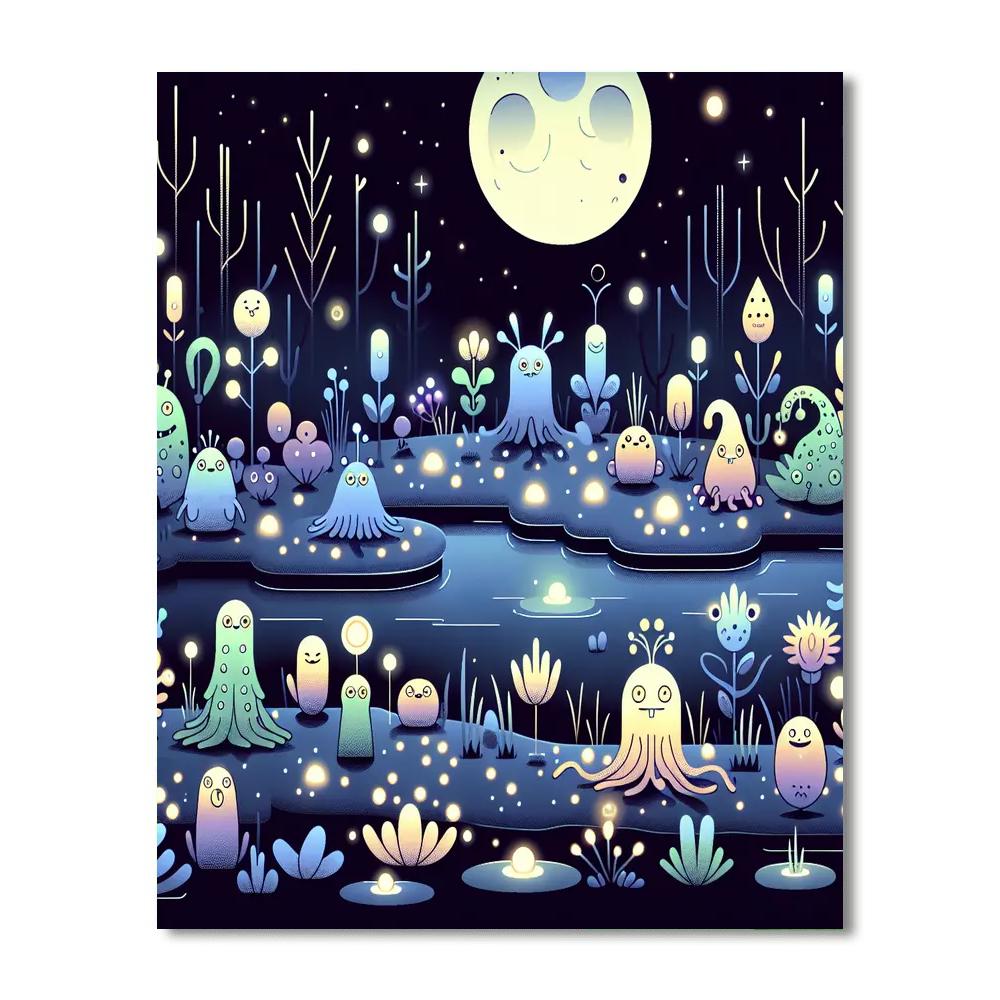 Magical Moonlit Marsh Paint By Color