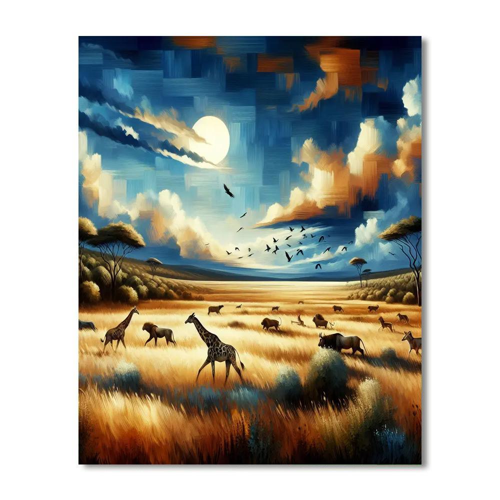 Horizon Of The Savanna Paint By Numbers Art