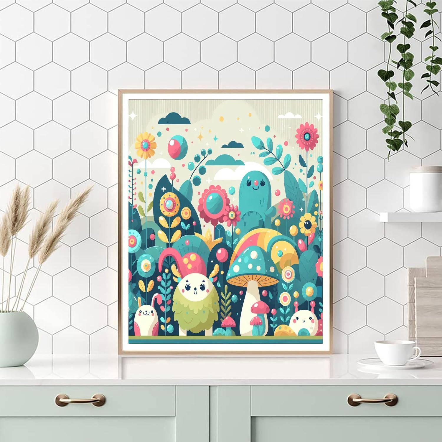 Magical Garden Gathering Paint By Numbers Art