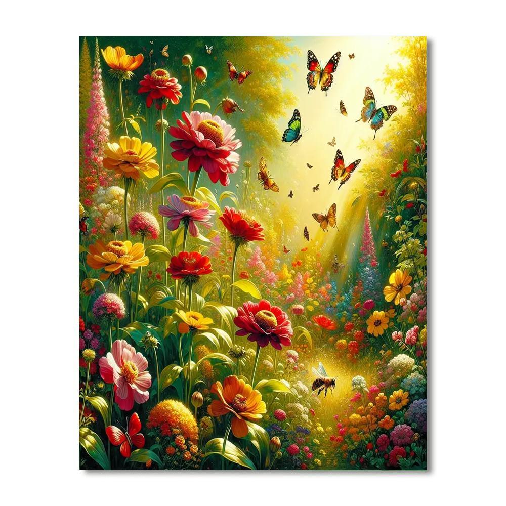 Charming Flower Garden Paint By Number