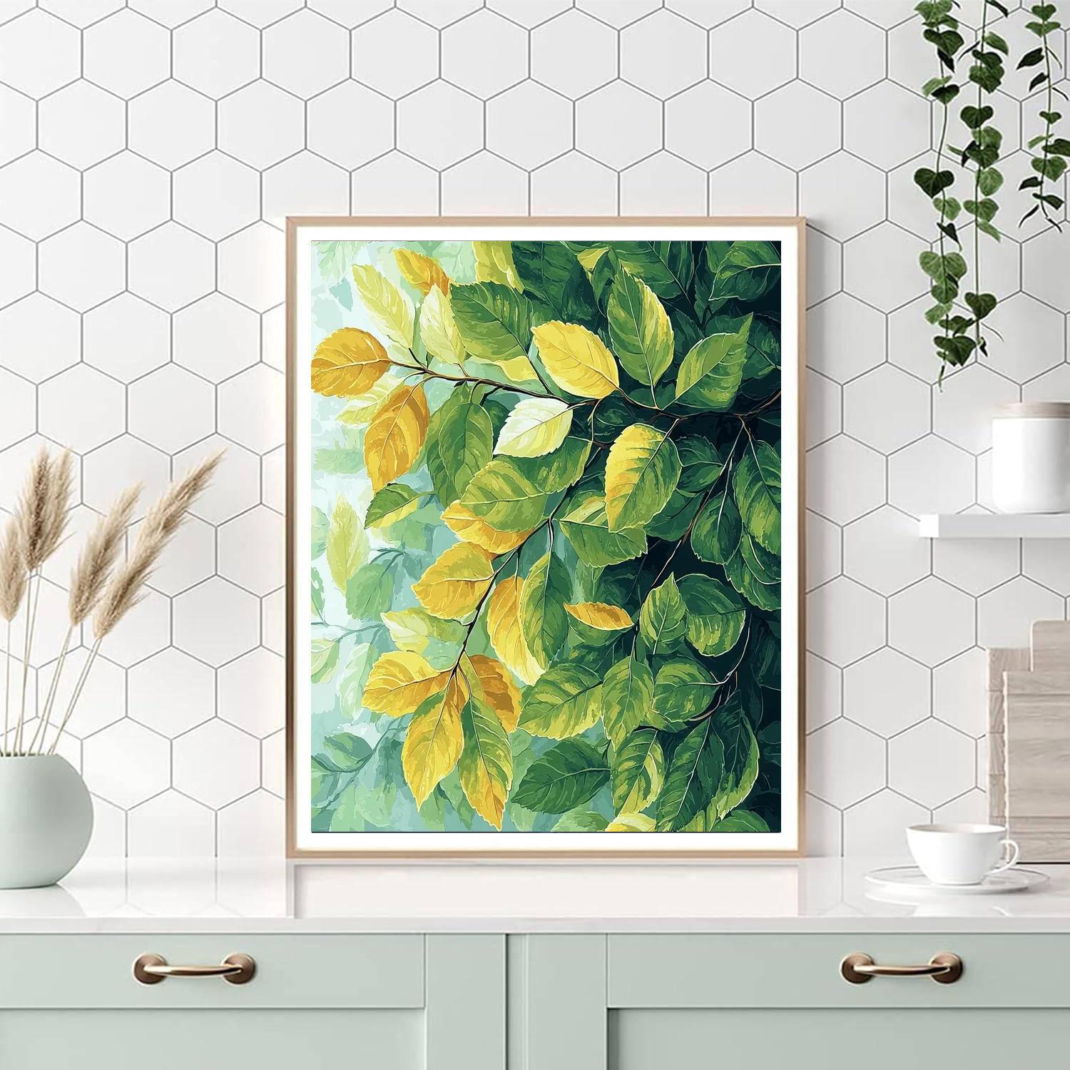 Leonardo Da Vinci Inspired Radiant Foliage  Paint By Numbers Art