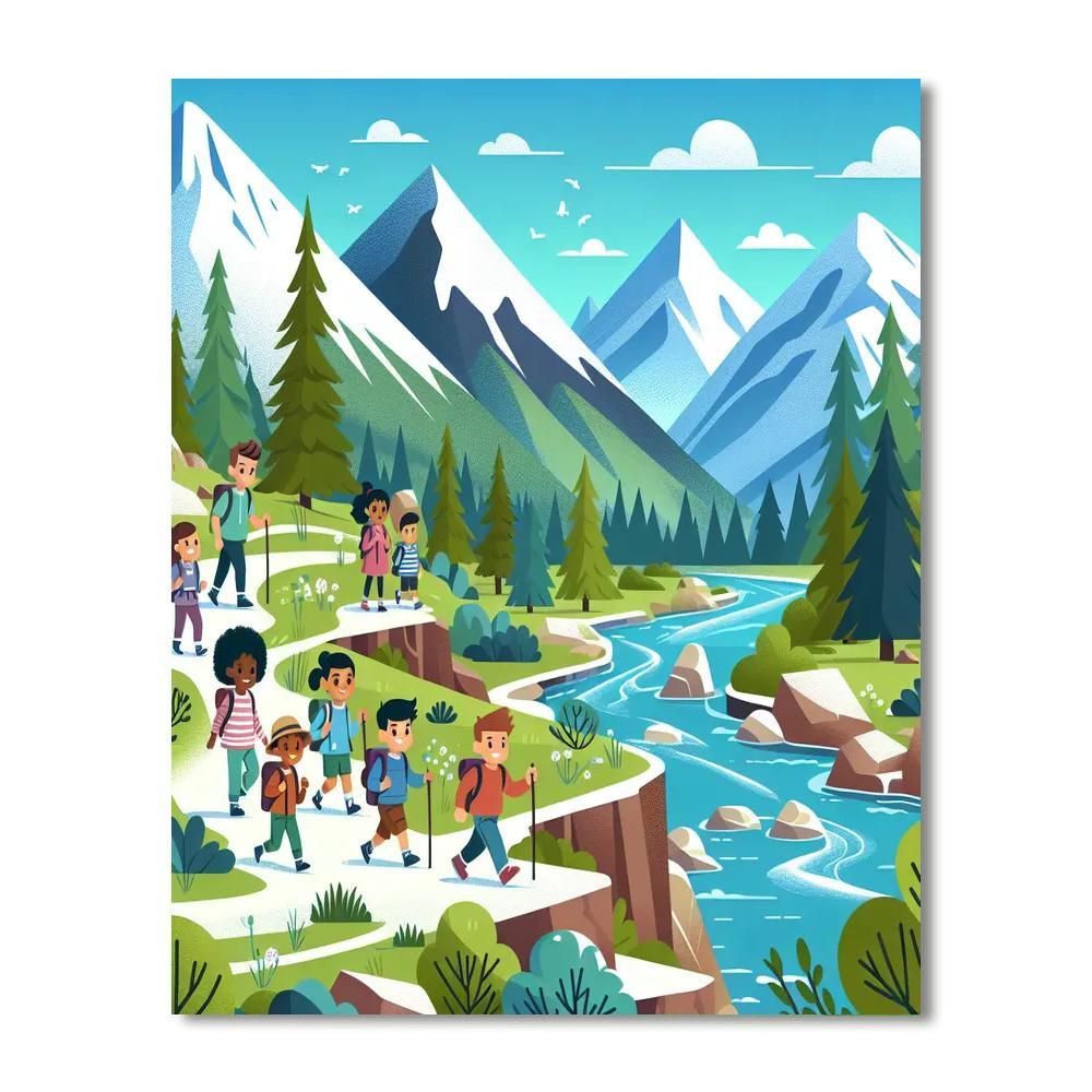 Majestic Mountain Expedition Paint By Numbers