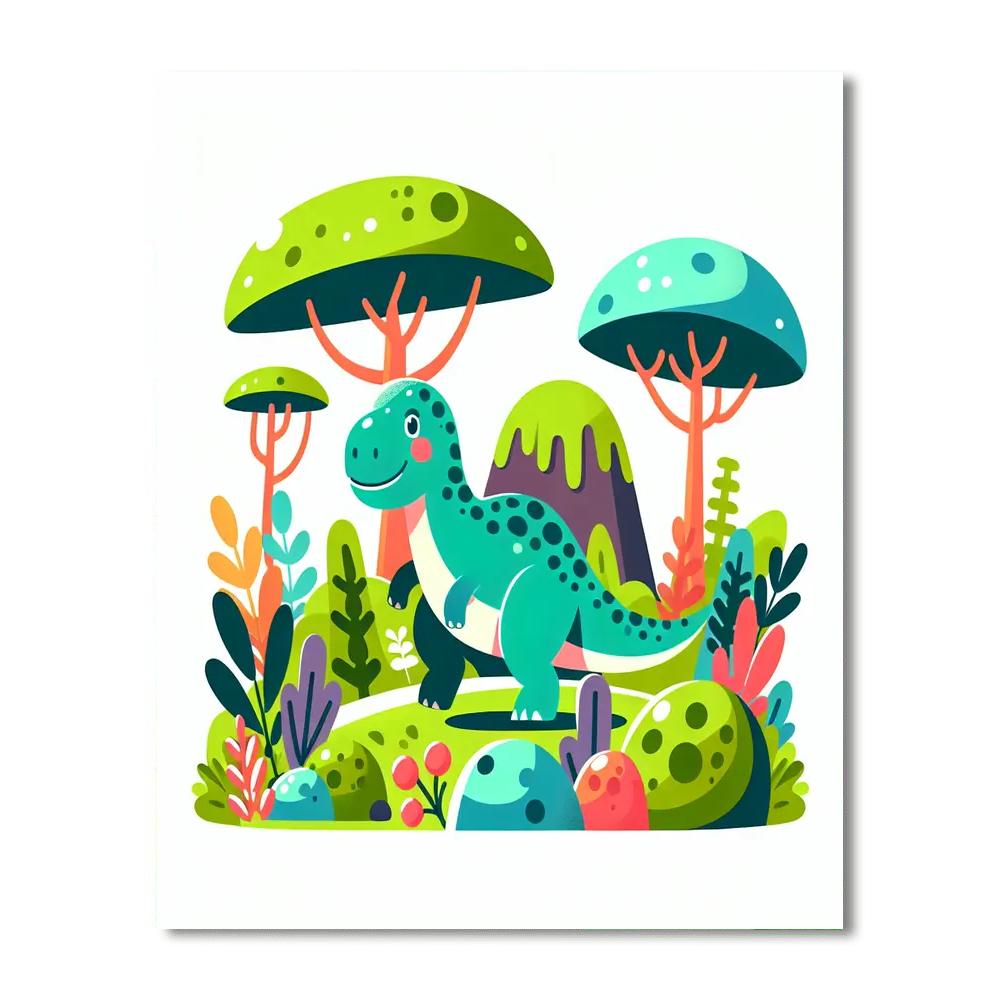 Dinosaurs' Dream DIY Paint By Numbers