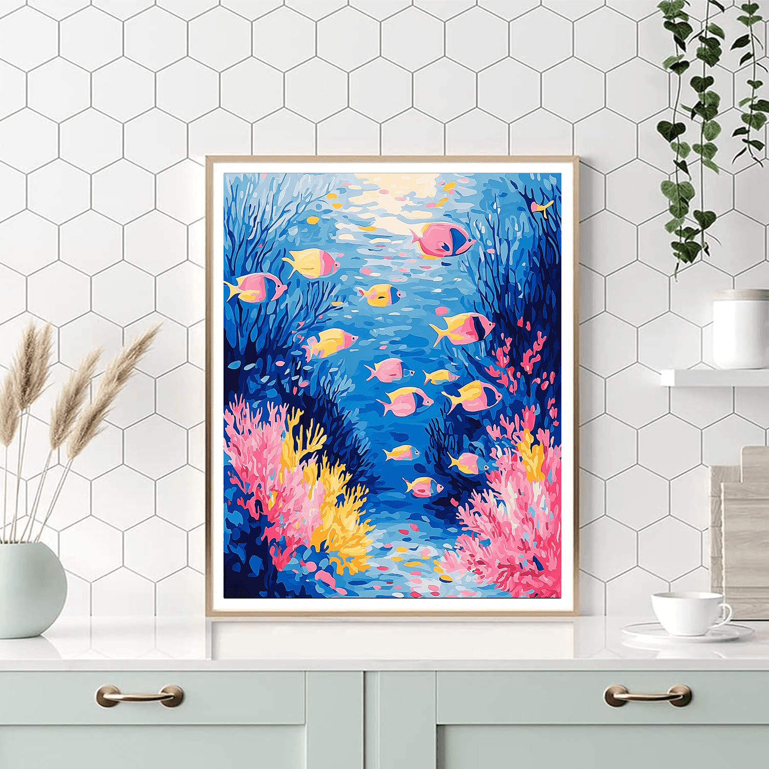 Claude Monet Inspired Underwater Serenity  Paint By Numbers Art