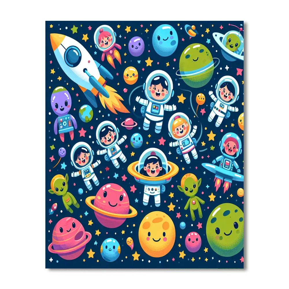 Exploring The Space Galaxy Numbered Painting Kits