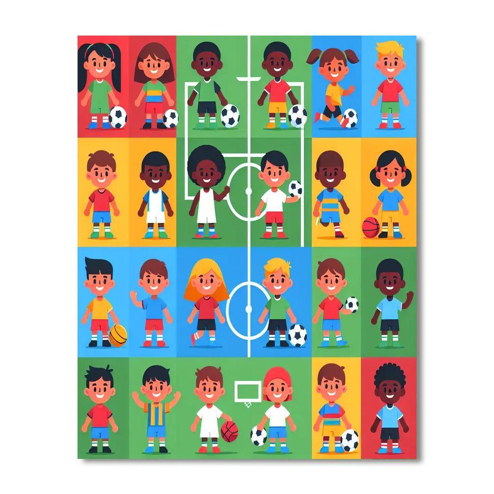 Super Sports Day Number Painting