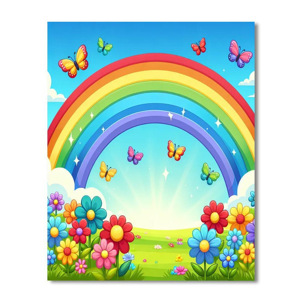 Joyful Rainbows Paint By Numbers Art