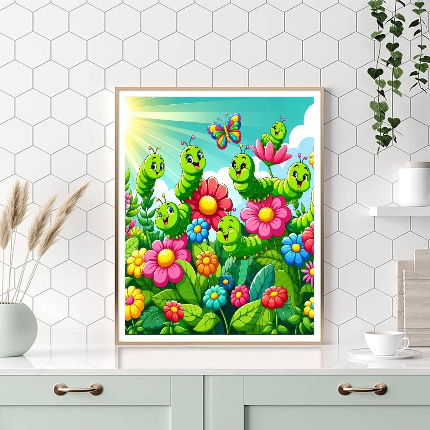 Charming Caterpillars Numbered Painting Kits