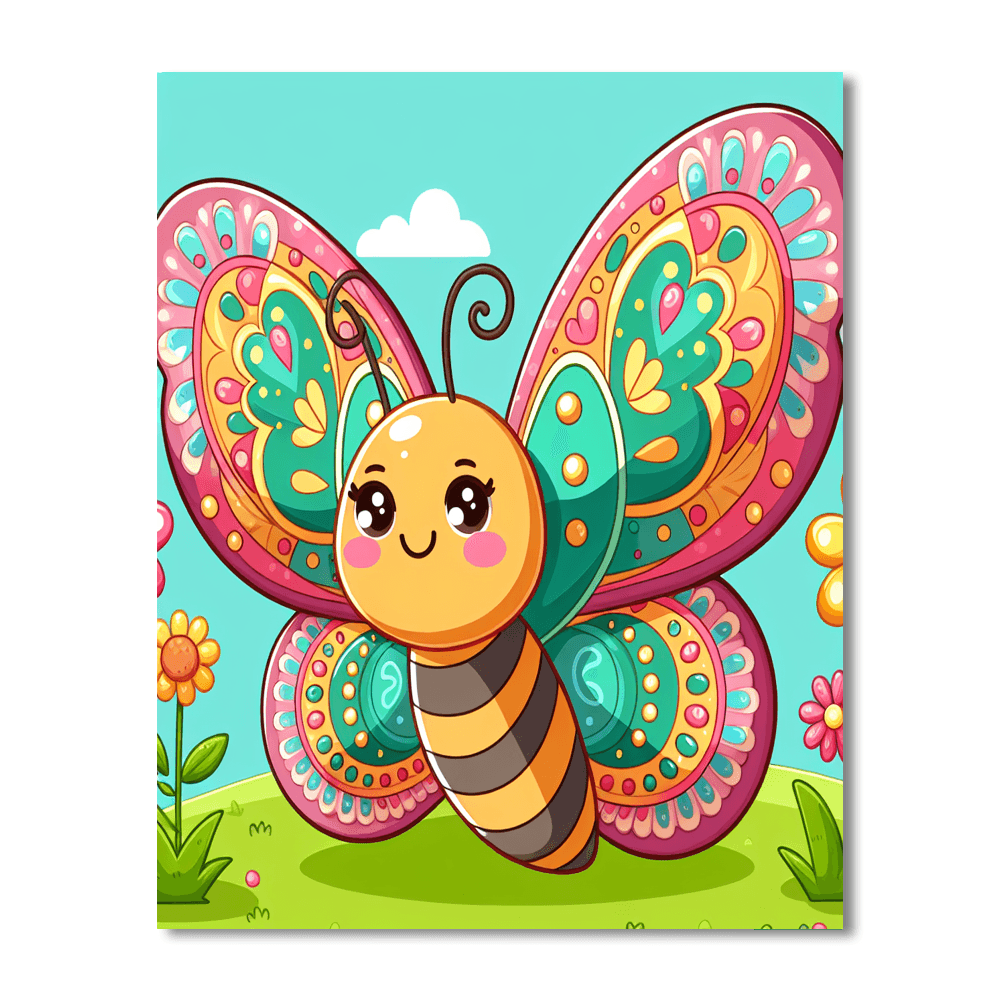 Whimsical Butterfly Paint By Numbers Art