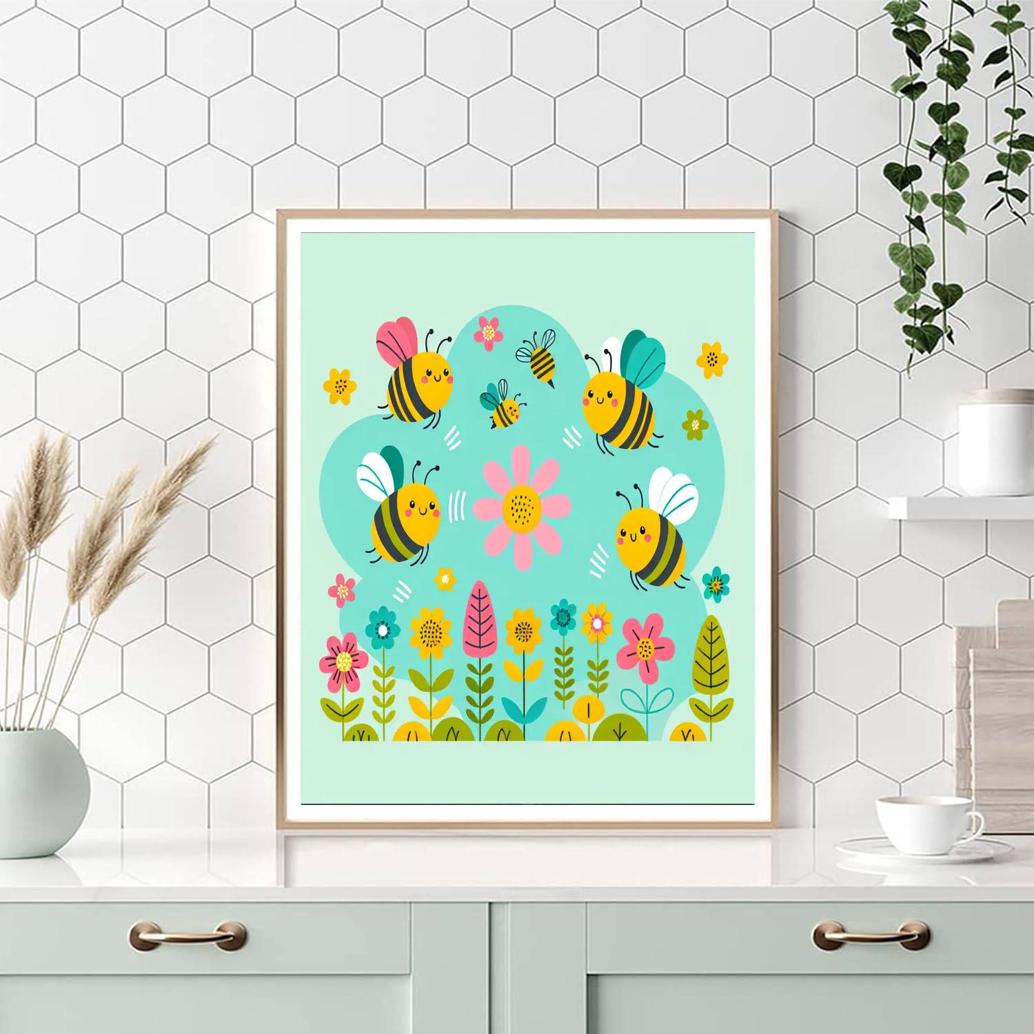 Bumblebee's Garden Adventure Paint By Color