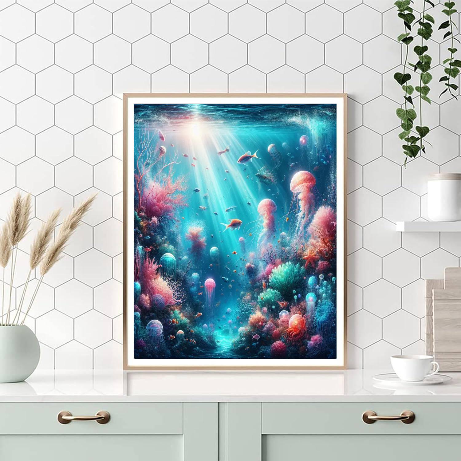 Mermaid's Ocean Sanctuary Paint By Numbers Art