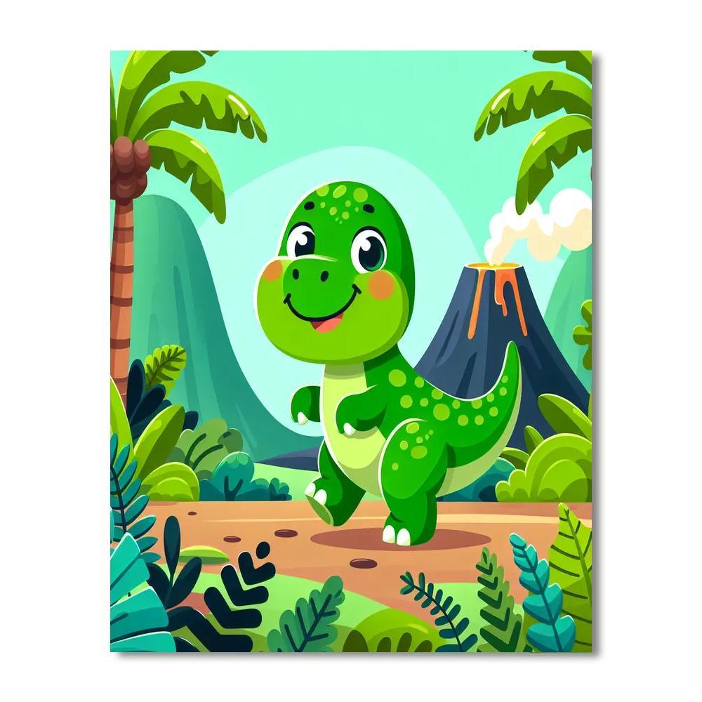 Mystic Dinosaur Expedition DIY Paint By Numbers