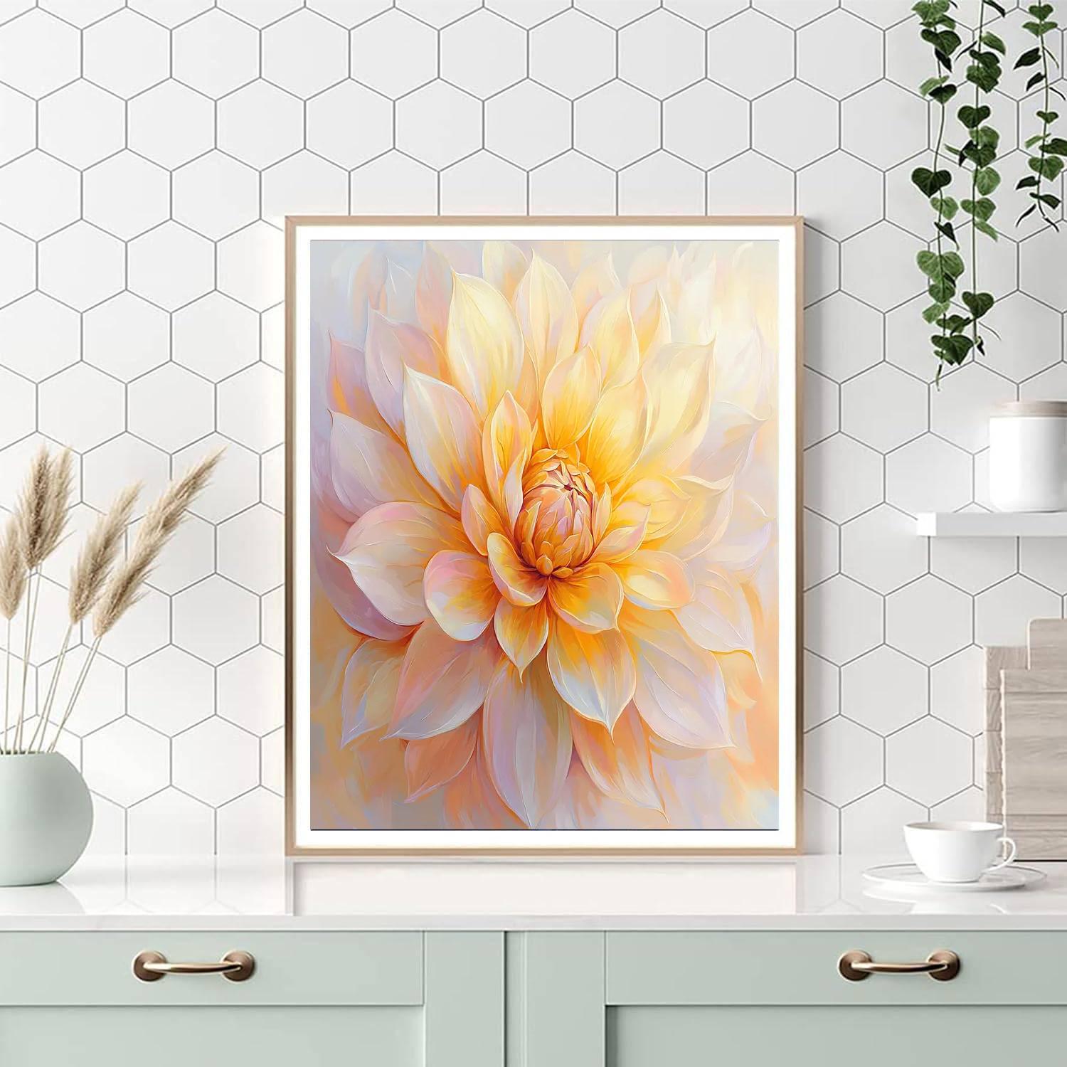 Leonardo Da Vinci Inspired Sunlit Bloom  Paint By Number