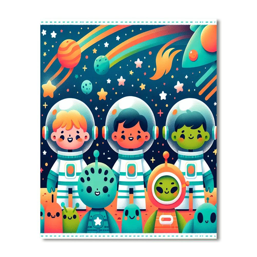 Exciting Space Voyage Paint By Numbers Art