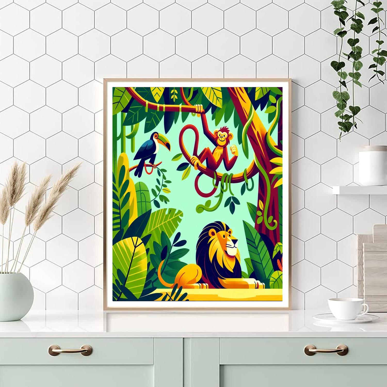 Fantastic Jungle Safari Paint By Numbers Kits