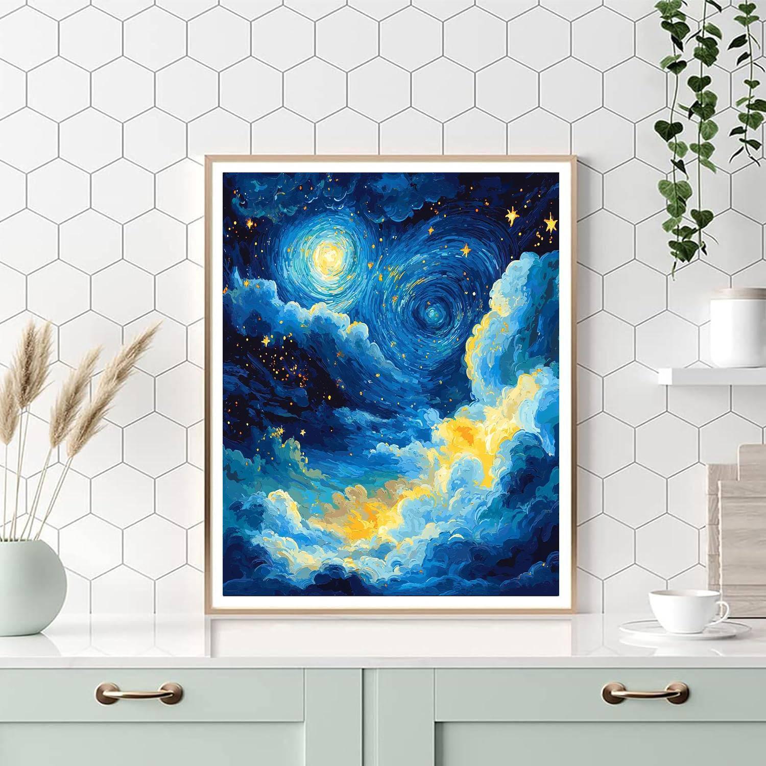 Vincent Van Gogh Inspired Serene Nightscape  Paint By Numbers