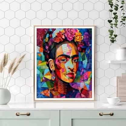 Frida Kahlo Inspired Soulful Landscape  Numbered Painting Kits