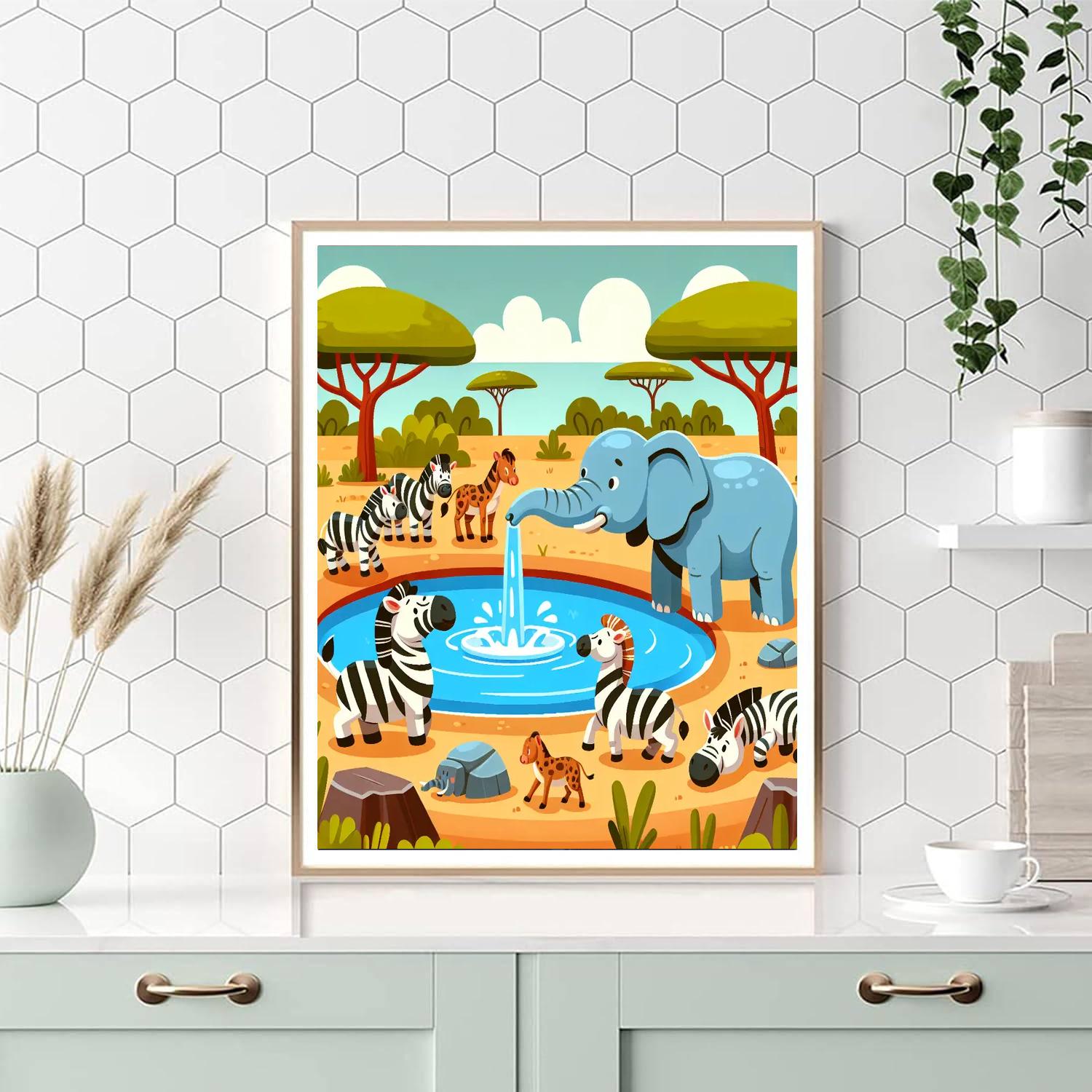 Safari Splash Spectacle Paint By Color