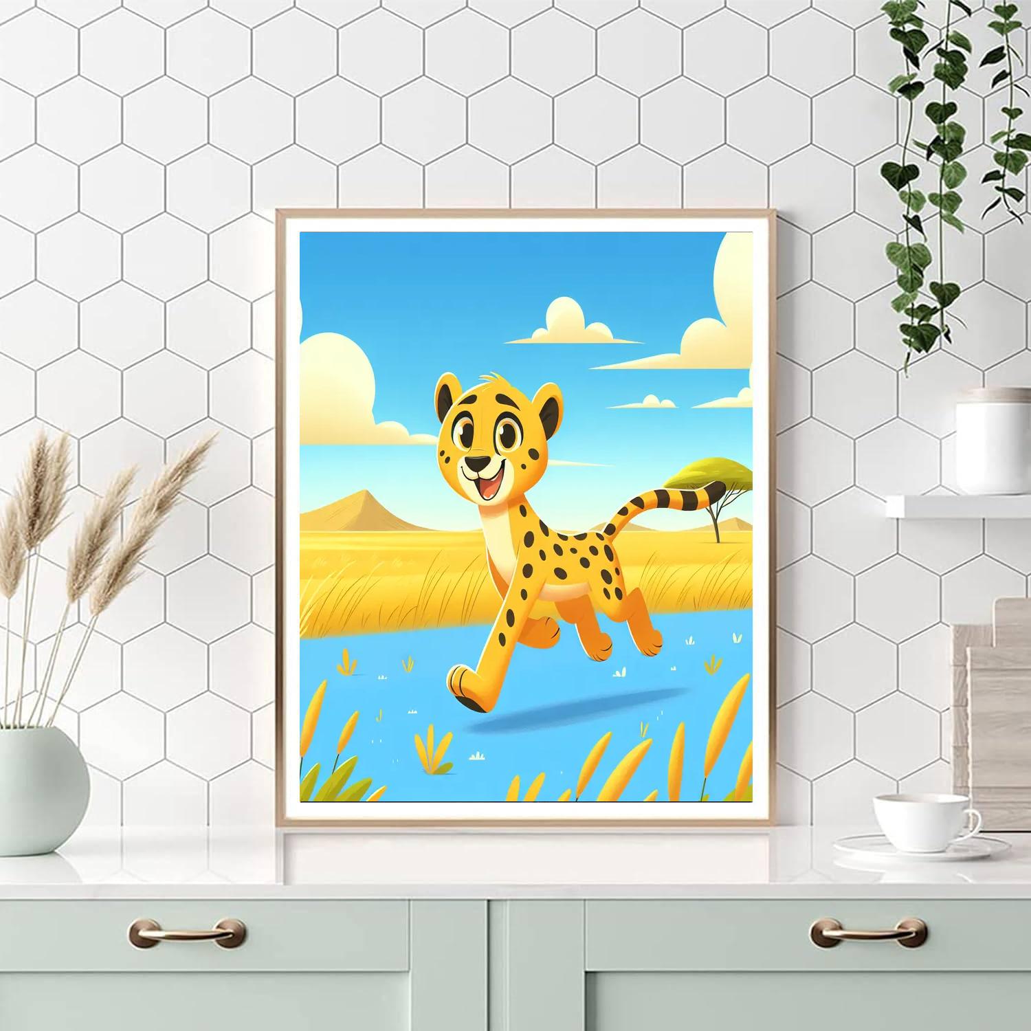 Clever Cheetah Numbered Painting Kits