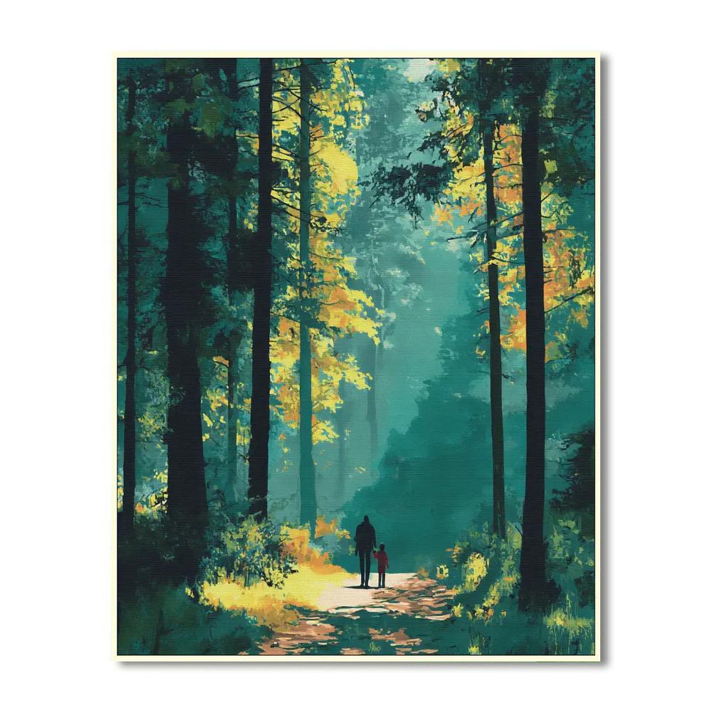 Mother And Child Nature Walk DIY Paint By Numbers