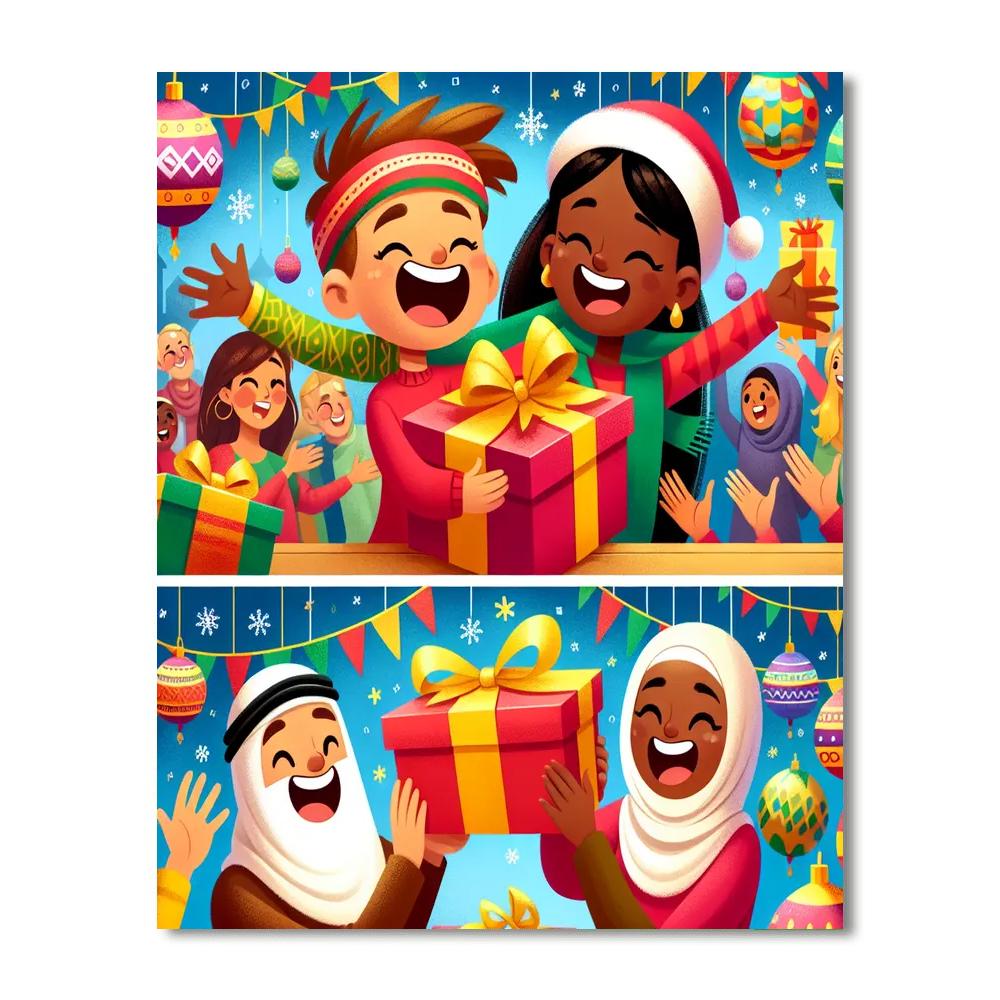 Whimsical Holiday Celebrations Number Painting