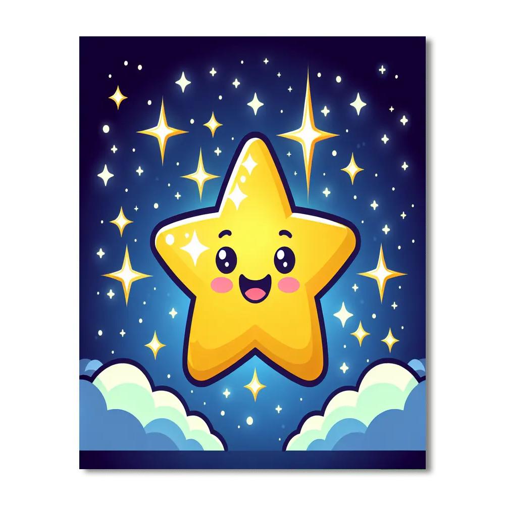 Sparkling Star Painting By Numbers Kit