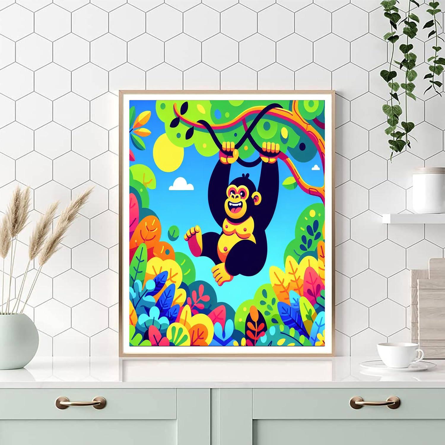 Gleeful Gorilla Numbered Painting Kits
