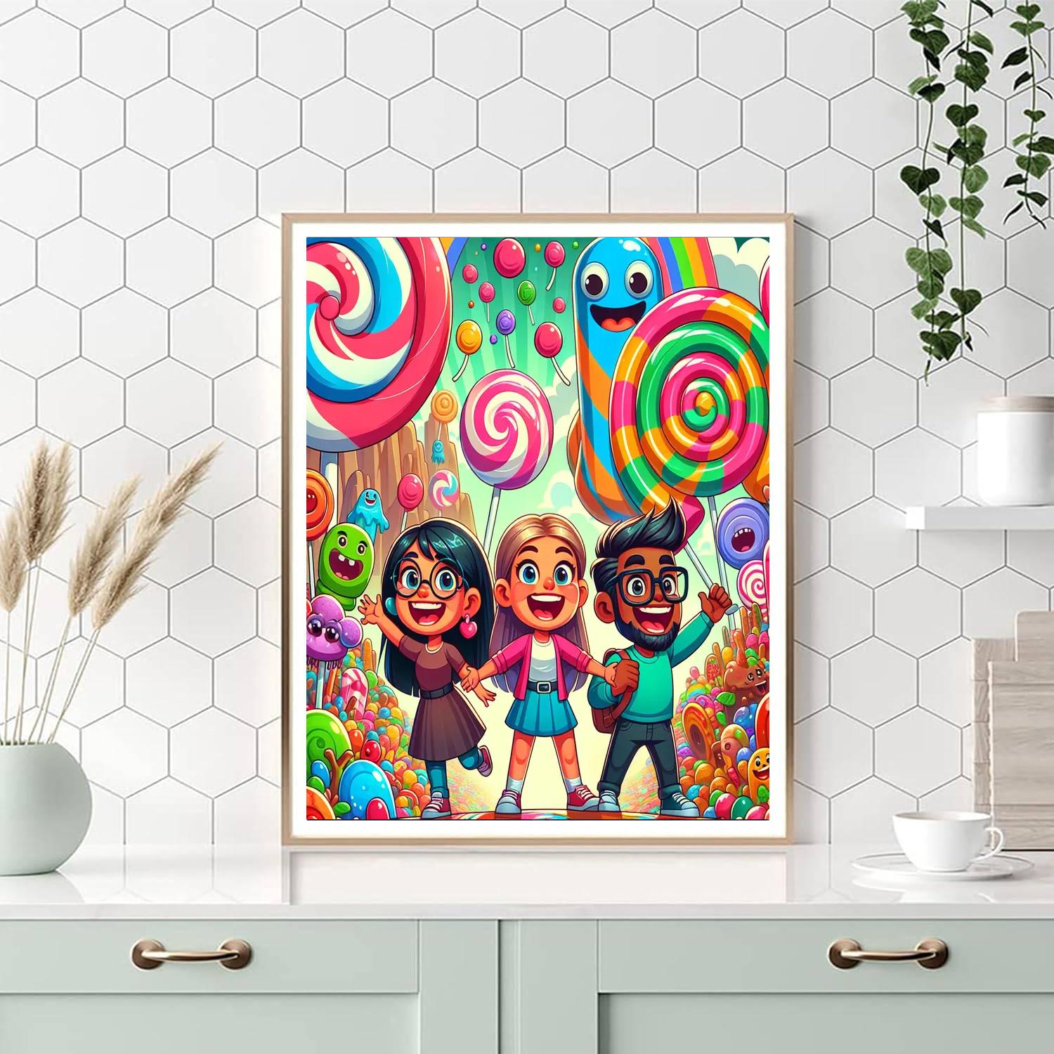 Adventures On Candy Island DIY Paint By Numbers