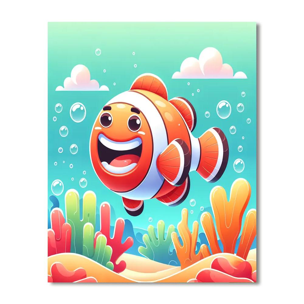 Funny Clown Fish Paint By Numbers Kits