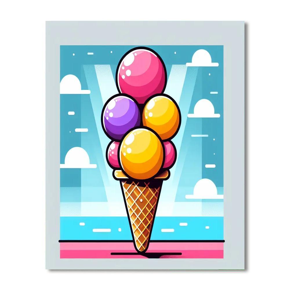 Ice Cream Dream DIY Paint By Numbers